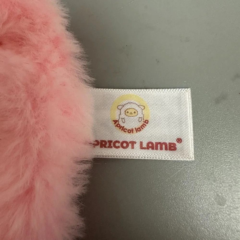Apricot Lamb Pink Bunny Rabbit Baby Security Blanket Lovey Plush Faux Fur Pink